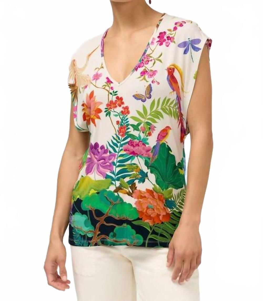 NEW JOHNNY WAS janie favorite deep scoop top in thoria